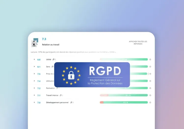 Résultats d'une enquête IDTree avec le logo du RGPD